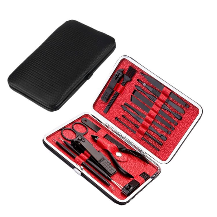 MS0051 18pcs black manicure kit
